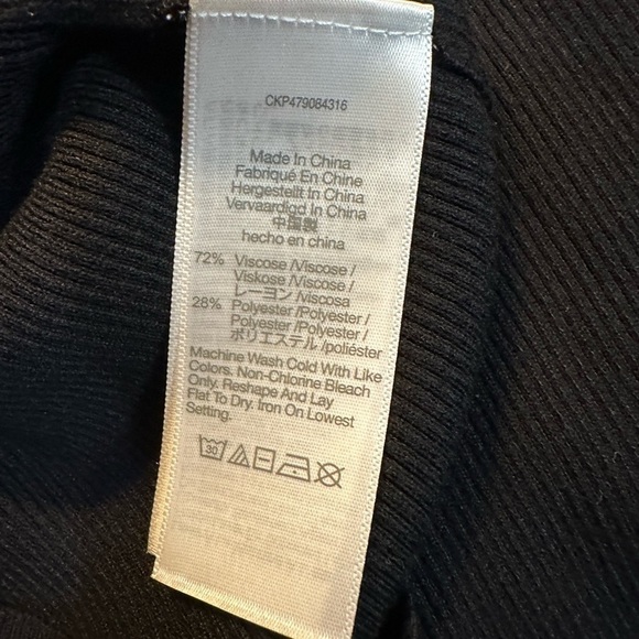 Madewell Wide Ribbed Black Sweater Top XS - Picture 8 of 10